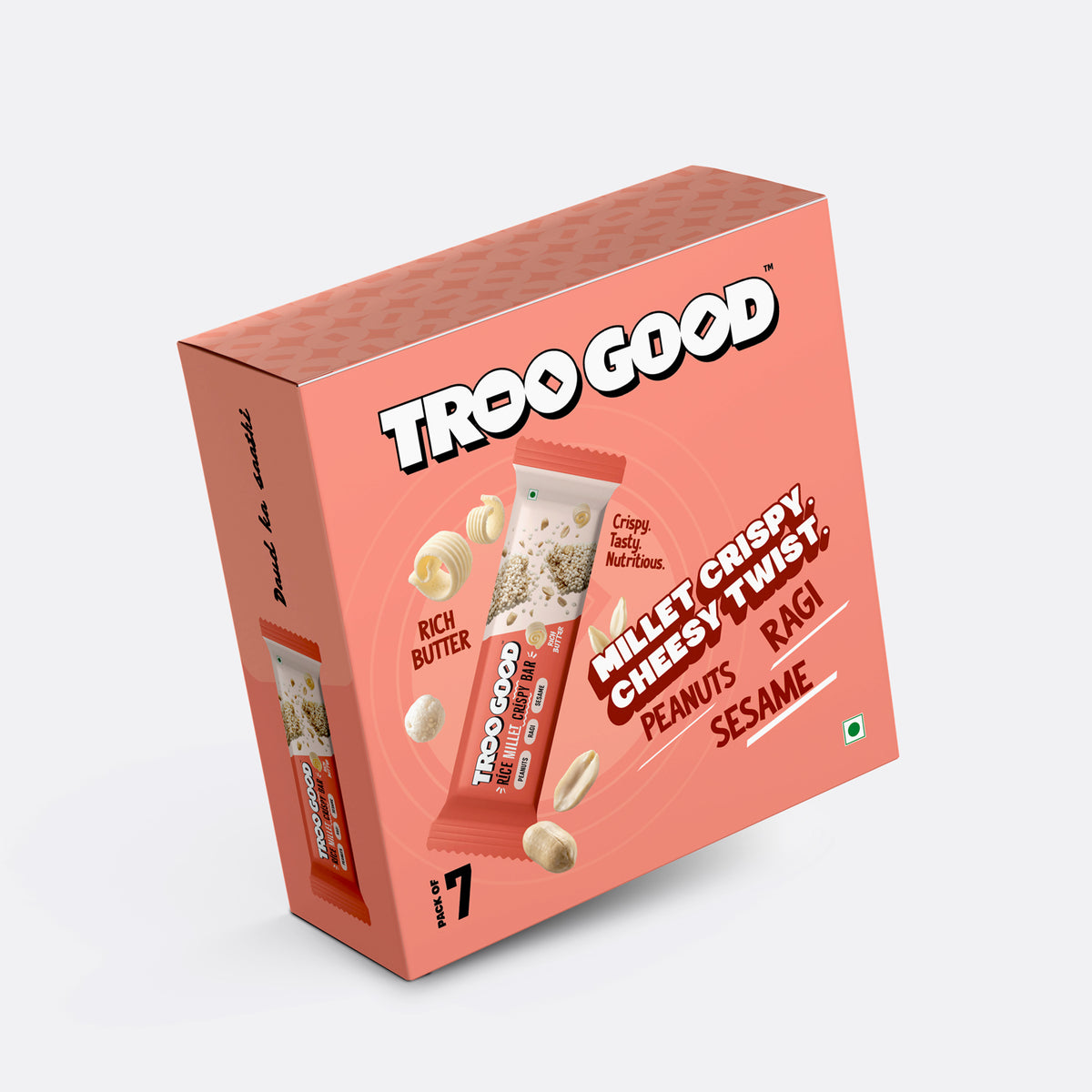Troo Good Rice Millet Crispy Bar (Rich Butter) 15g (Pack of 7)