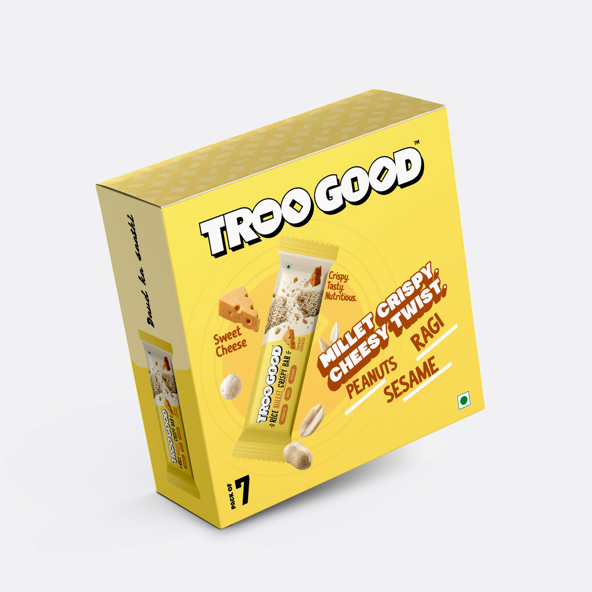 Troo Good Rice Millet Crispy Bar (Sweet Cheese) 15g (Pack of 7)